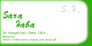 sara haba business card