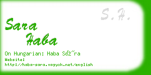 sara haba business card